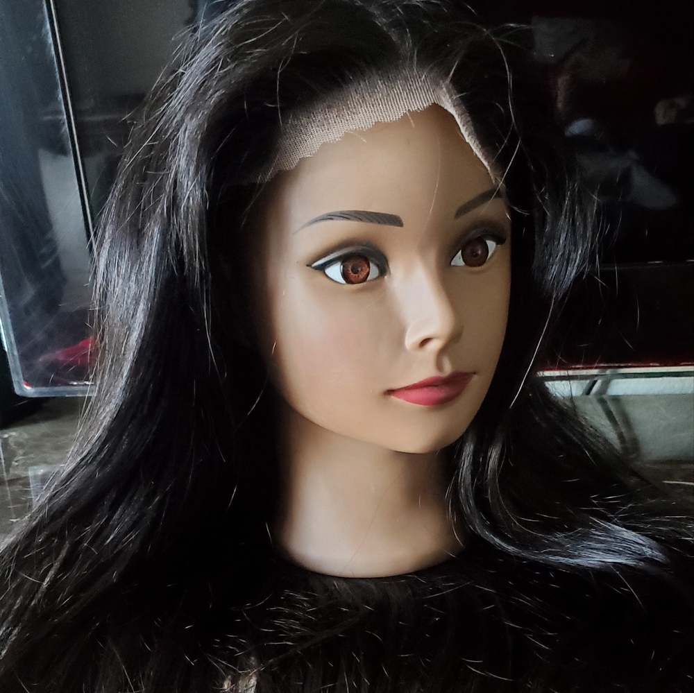 Human hair lace front wigs